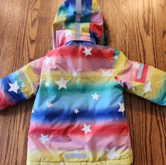 Boden 3/4 years colorful star rainbow coat jacket 3t 4t - Picture 6 of 6